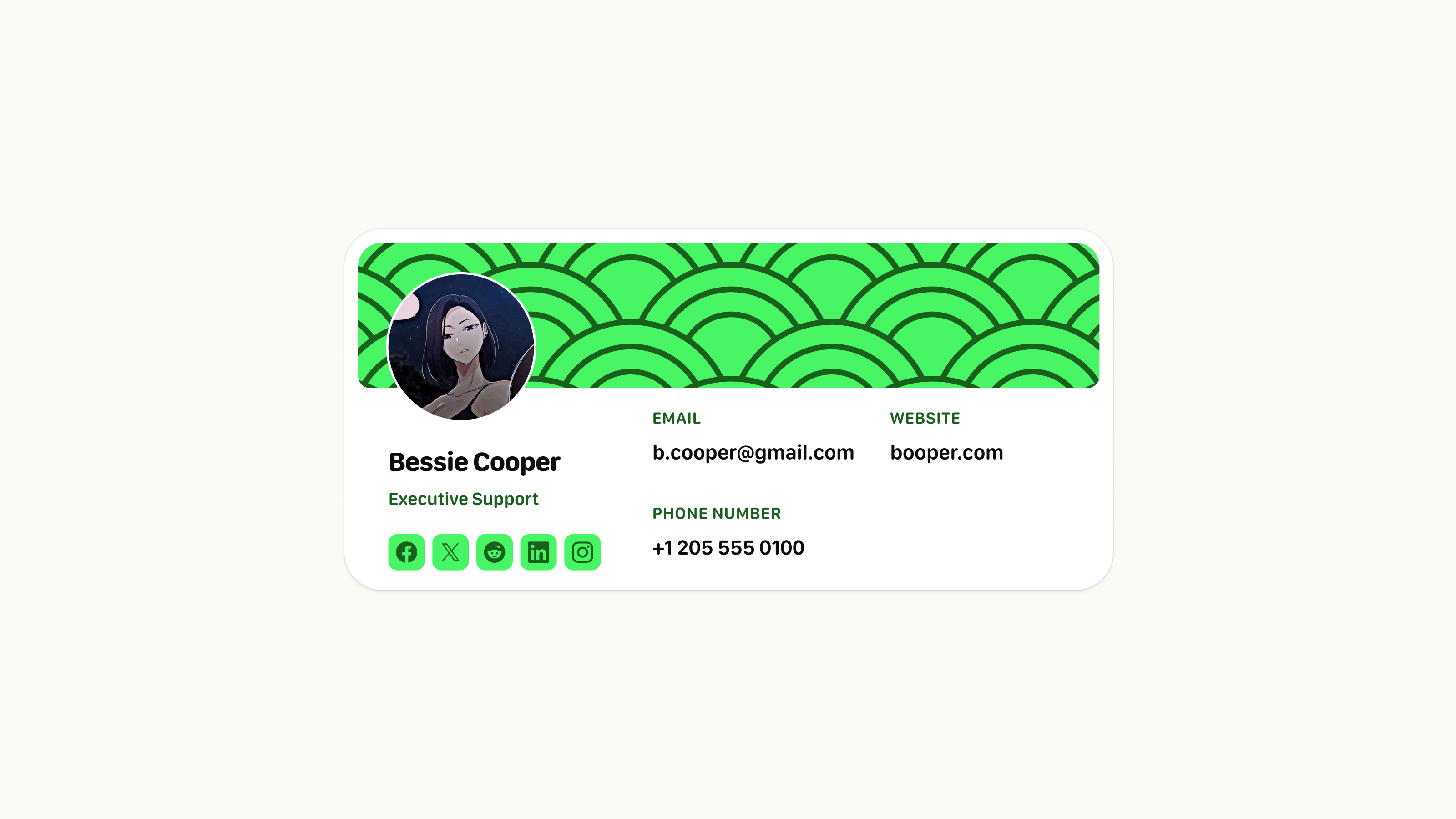 Profile card