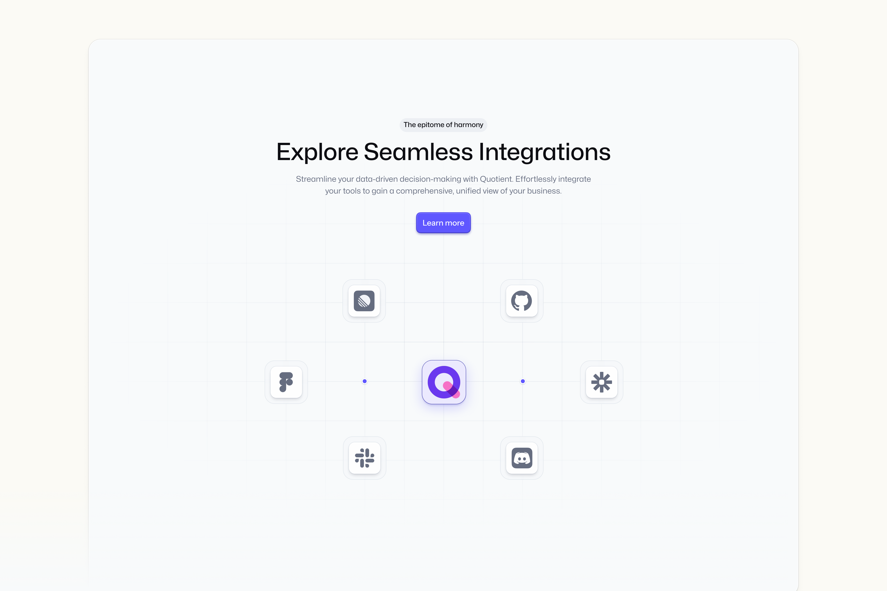 Integrations section